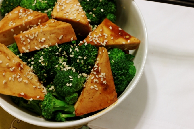 Baked Tofu and Broccoli